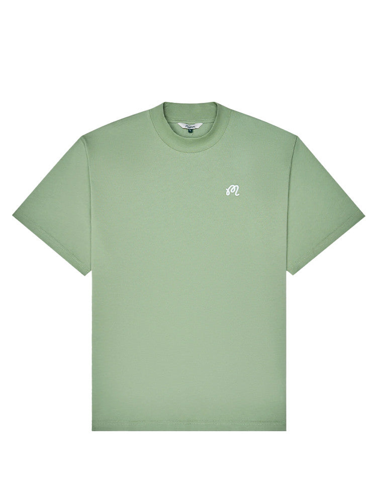 Malbon Mare Mockneck Tee - Seafoam Sage