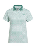 Reebok Womens Foulard Print Polo - Tranquil Teal/Deep Sea