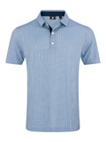 FootJoy Tee Geo Print Lisle Polo Shirt (Athletic Fit) - Navy
