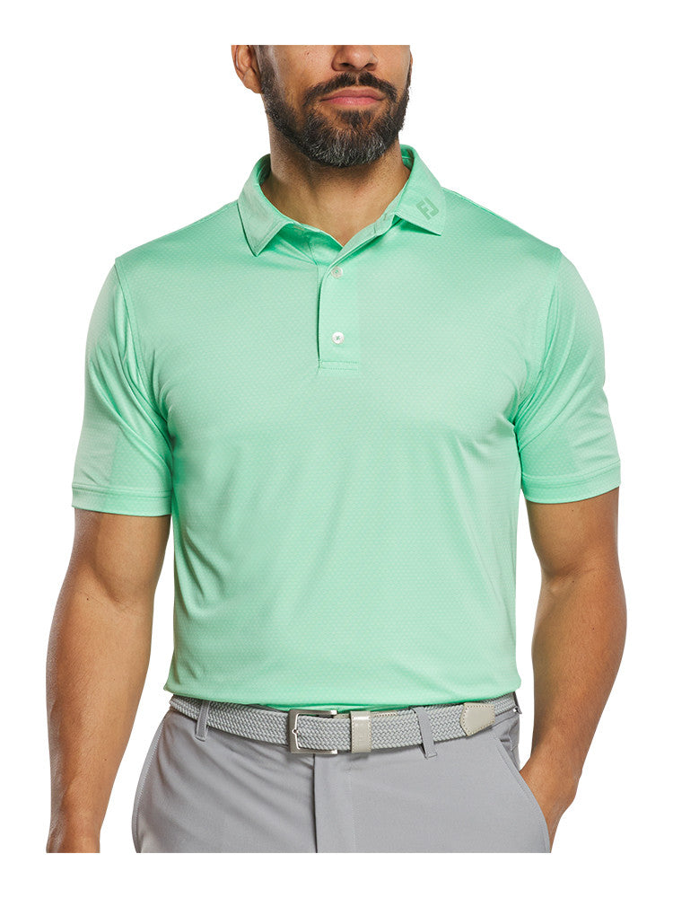 FootJoy Abascus Print Lisle Polo Shirt (Athletic Fit) - Seafoam