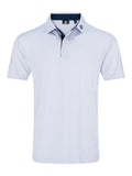 FootJoy Deco Diamond Print Lisle Polo Shirt - White/Navy