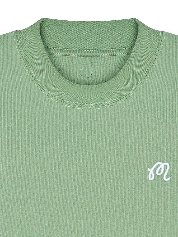 Malbon Mare Mockneck Tee - Seafoam Sage