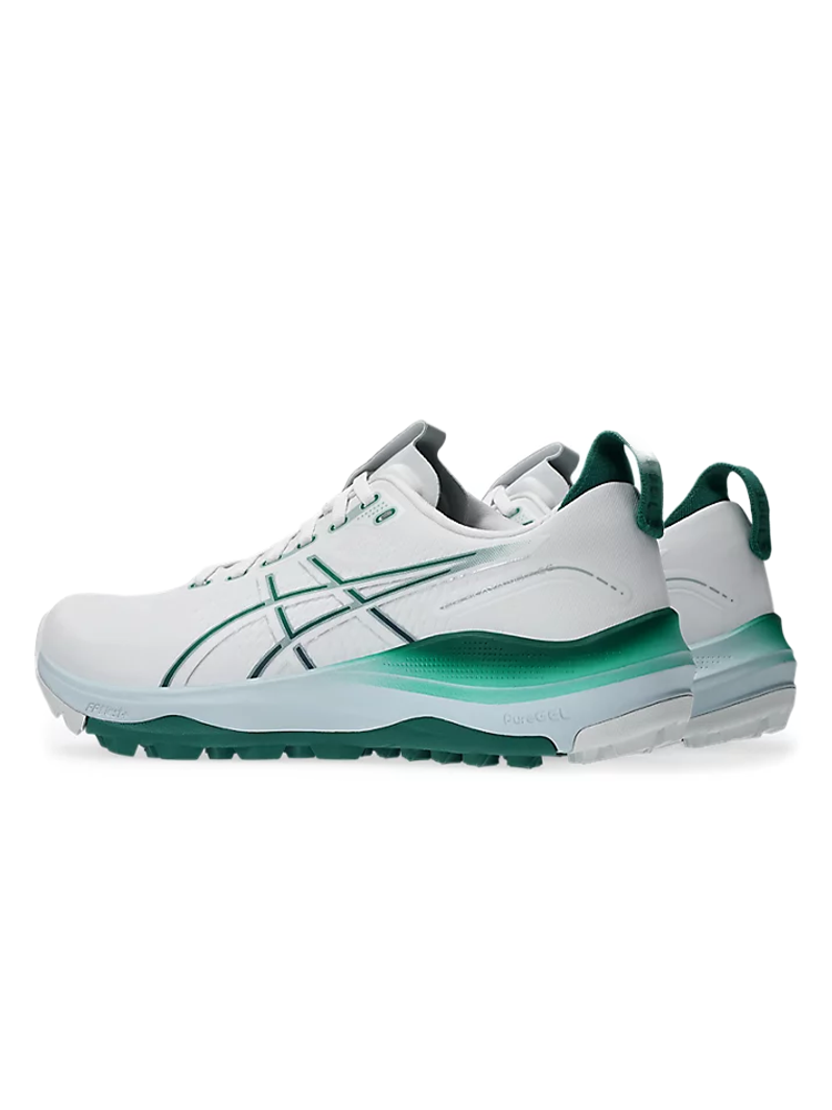 Asics Gel Kayano Ace 3 (Wide Fit) Golf Shoes - White/Jasper Green