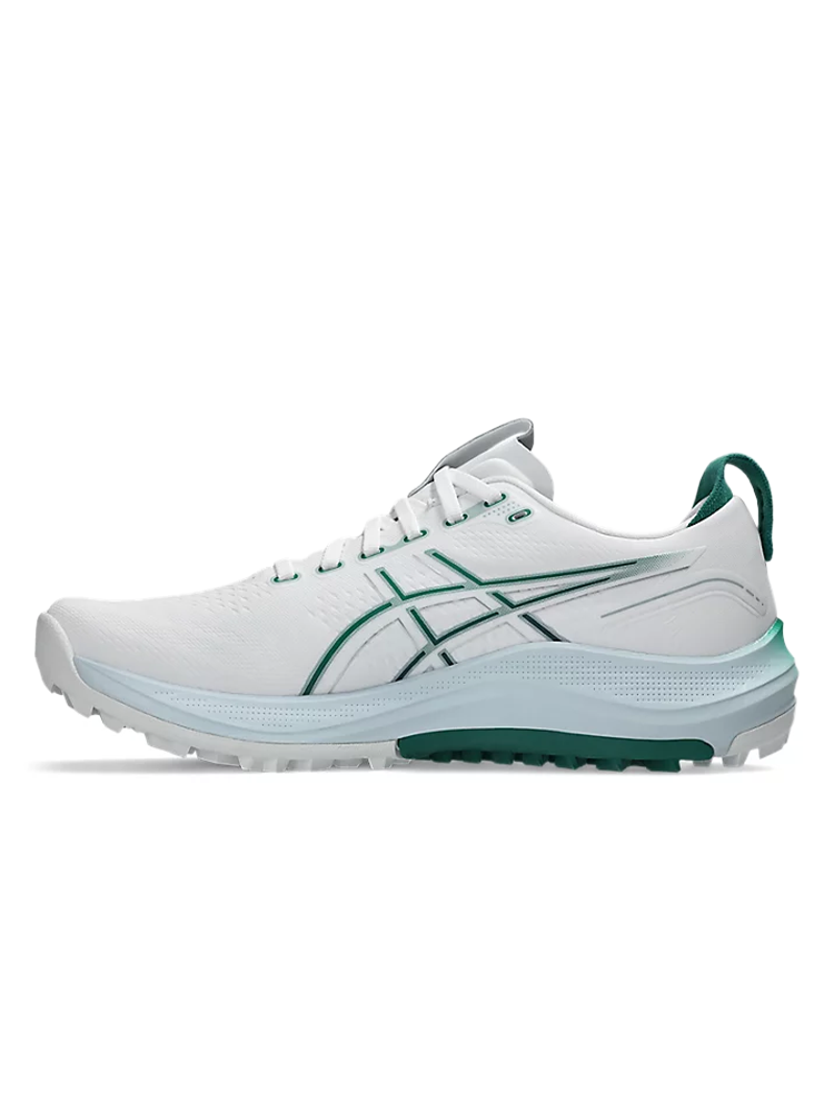 Asics Gel Kayano Ace 3 (Wide Fit) Golf Shoes - White/Jasper Green