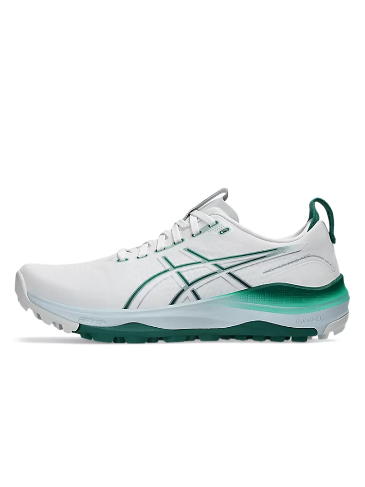 Asics Gel Kayano Ace 3 (Wide Fit) Golf Shoes - White/Jasper Green