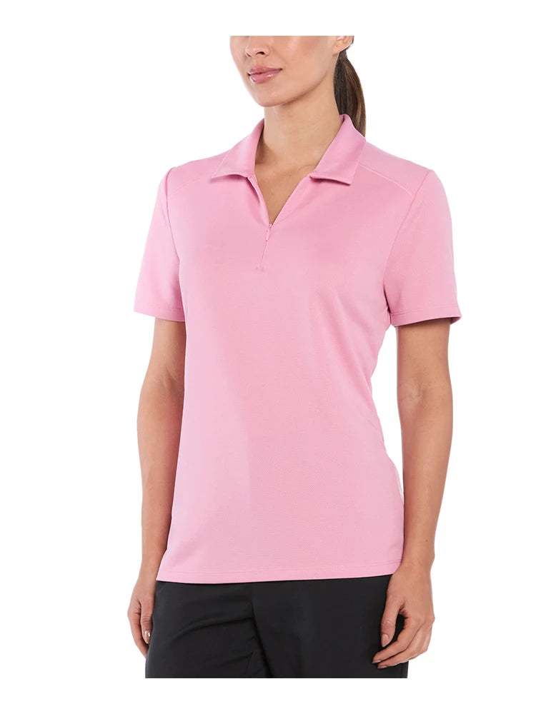 Ben Hogan Women's Solid Ventilation Polo - Orchid Smoke