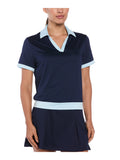 Ben Hogan Women's Colourblock Waist Length Polo - Peacoat