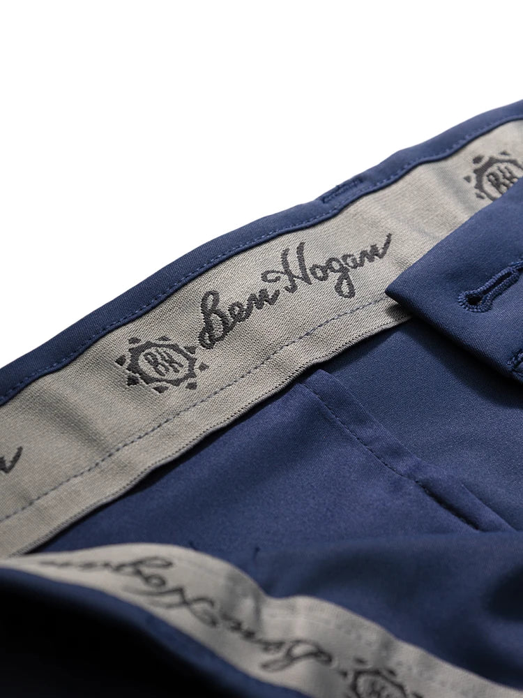Ben Hogan Active Waistband Flat Front 9-Inch Golf Short - Black Iris