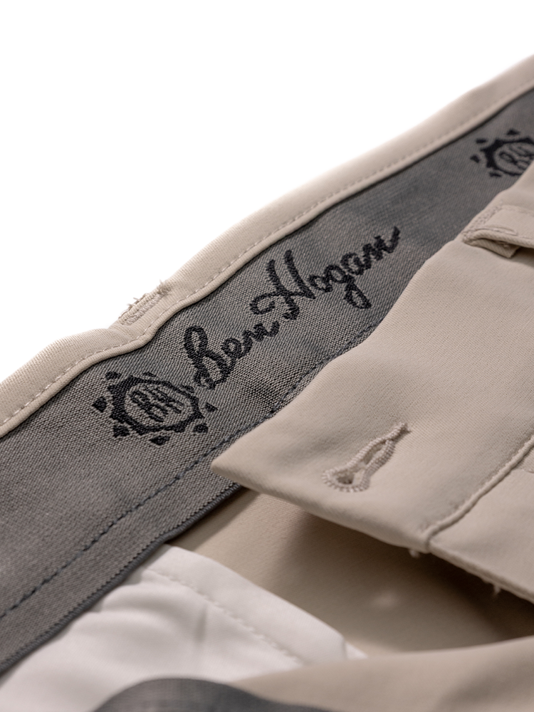 Ben Hogan Active Waistband Flat Front 9-Inch Golf Short - Silver Lining