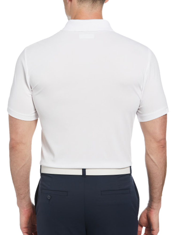 Ben Hogan Mini Ottoman Textured Polo Shirt - Bright White