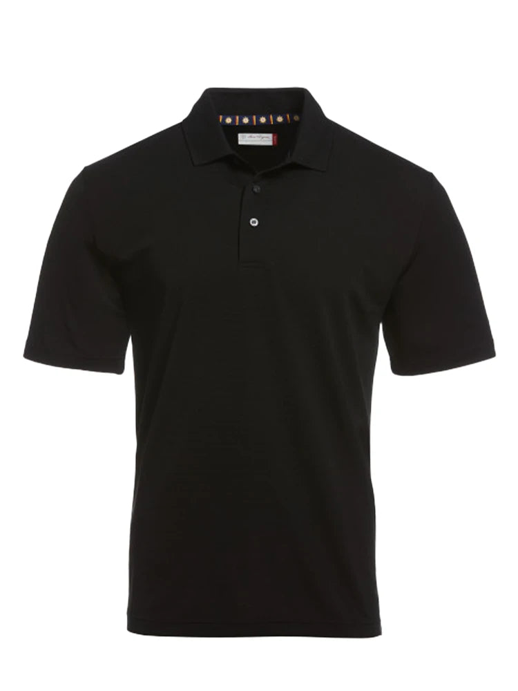 Ben Hogan Mini Ottoman Textured Polo Shirt - Caviar