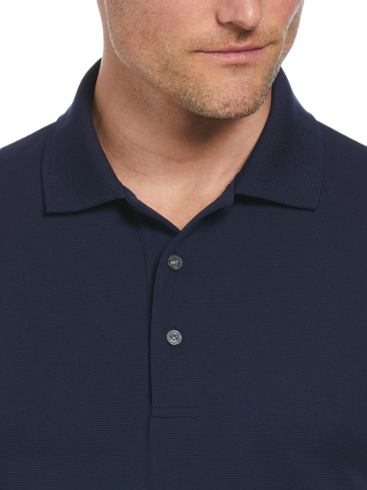 Ben Hogan Mini Ottoman Textured Polo Shirt - Peacoat