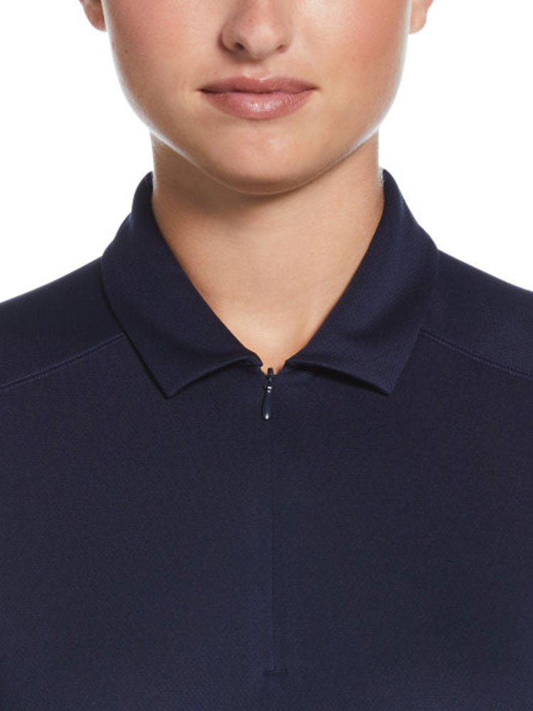 Ben Hogan Women's Solid Ventilation Polo - Peacoat