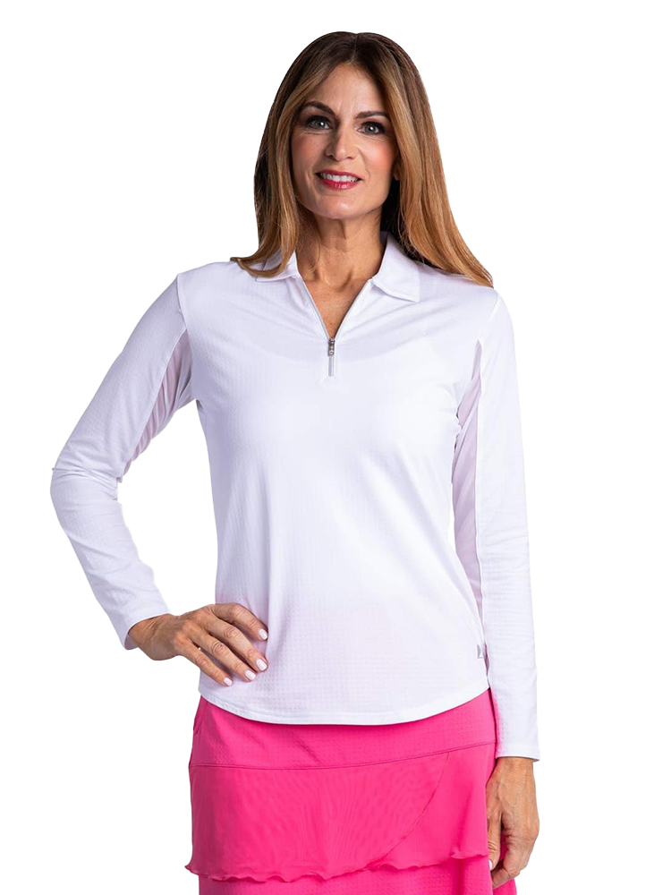 Bette & Court Women's Cool Elements Swing Polo - White