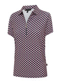 Birdee Sport Womens Latticia Short Sleeve Top - Navy/Pink