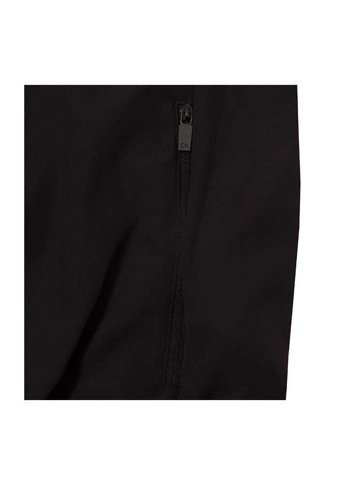 Calvin Klein Latitude Hooded Full Zip Windbreaker - Black/Silver