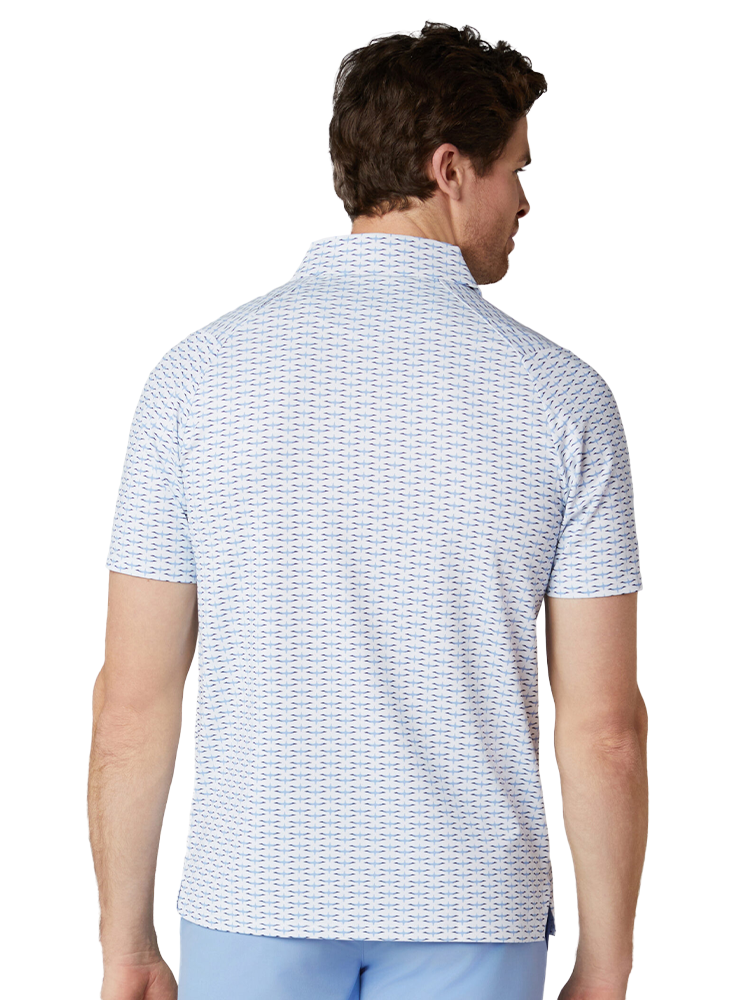 Callaway Albatross Geo Print Polo - Bright White