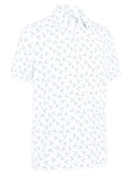 Callaway All Over Large Chev Print Polo - Bright White