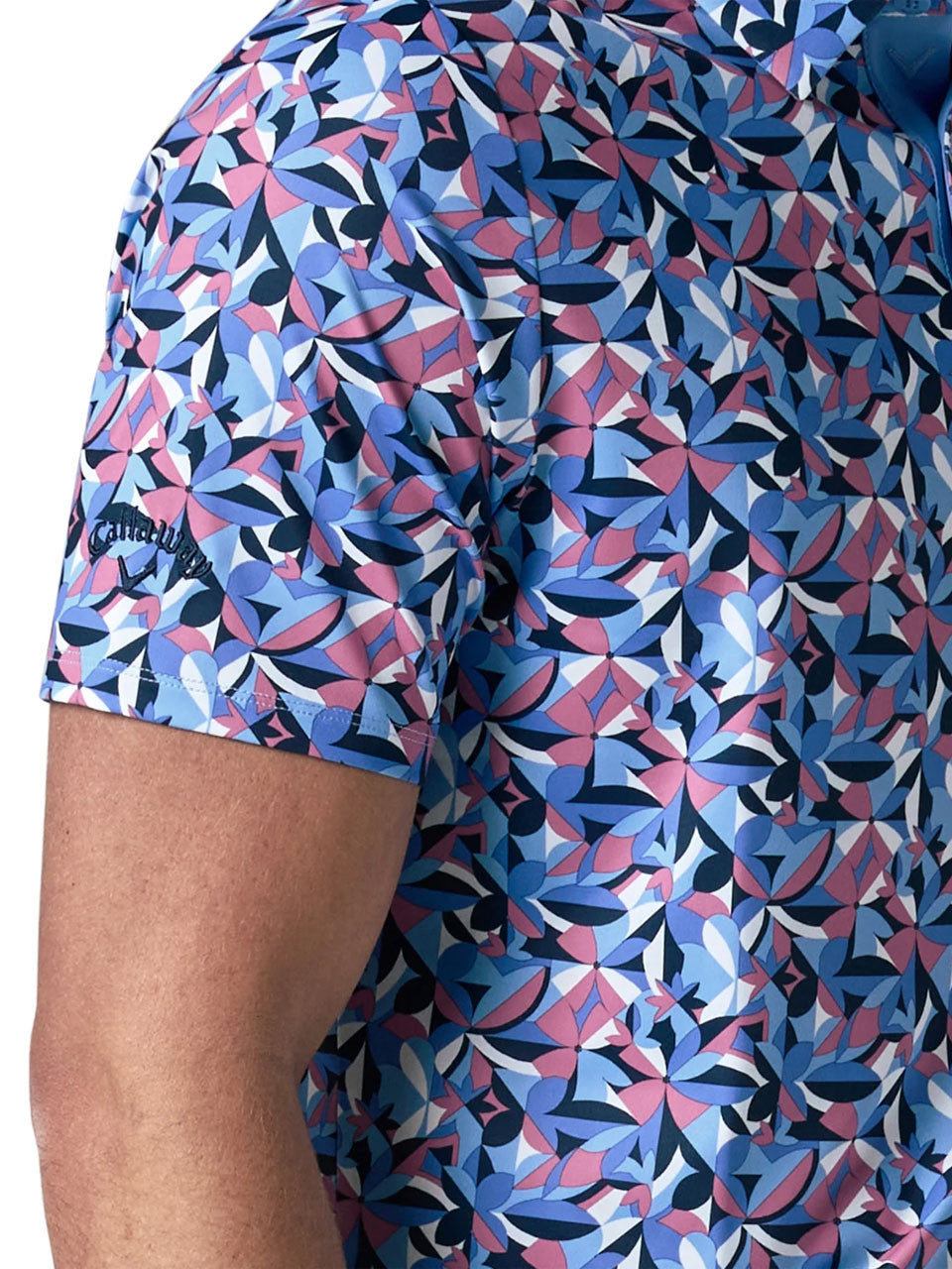 Callaway Dogwood Floral Polo - Vista Blue