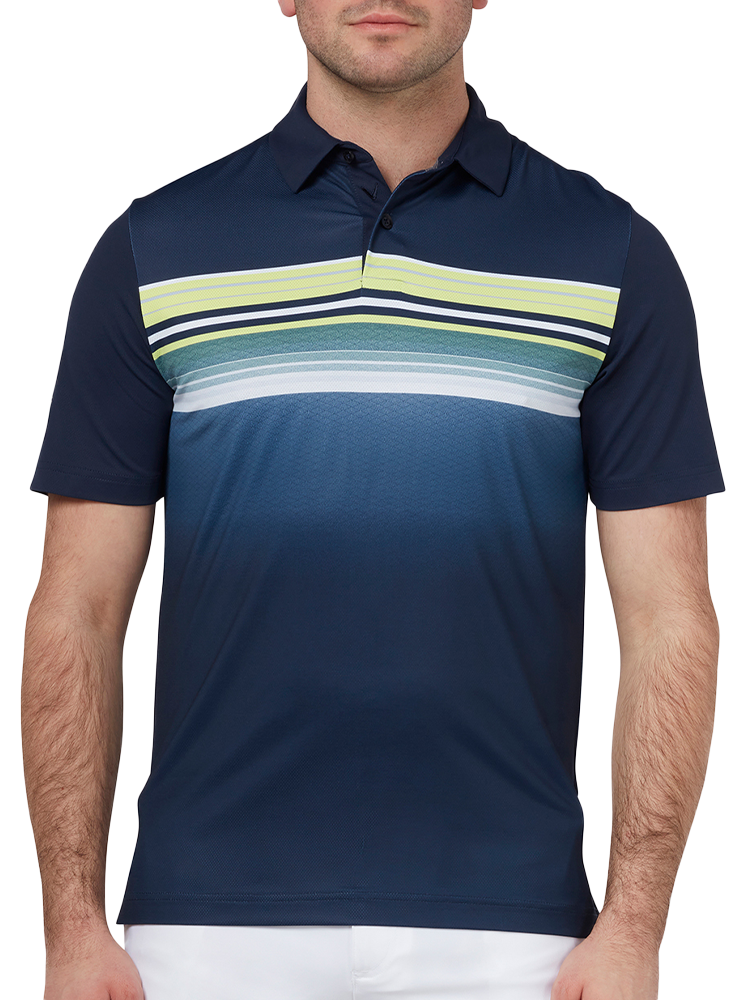 Callaway Engineered Fluid Stripe Polo Shirt - Peacoat