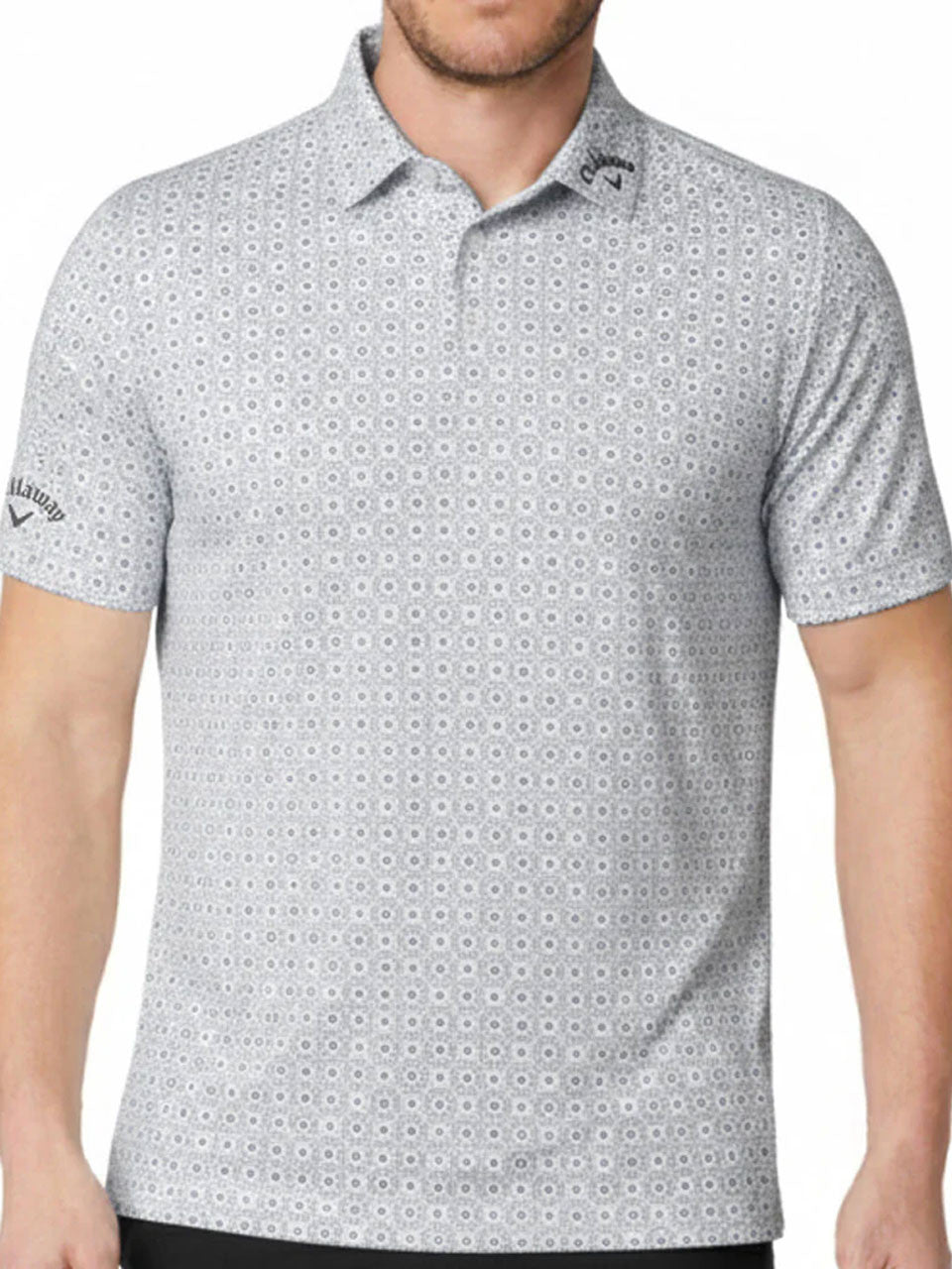 Callaway Golf Foulard Printed Polo - Bright White