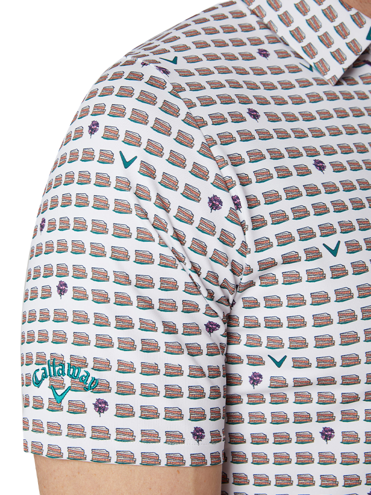 Callaway Golf 'One Pimento, Two Pimento... Green' Polo - Bright White