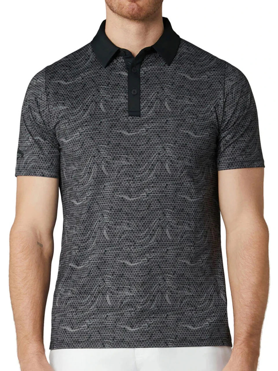Callaway Hex Marble Polo - Caviar