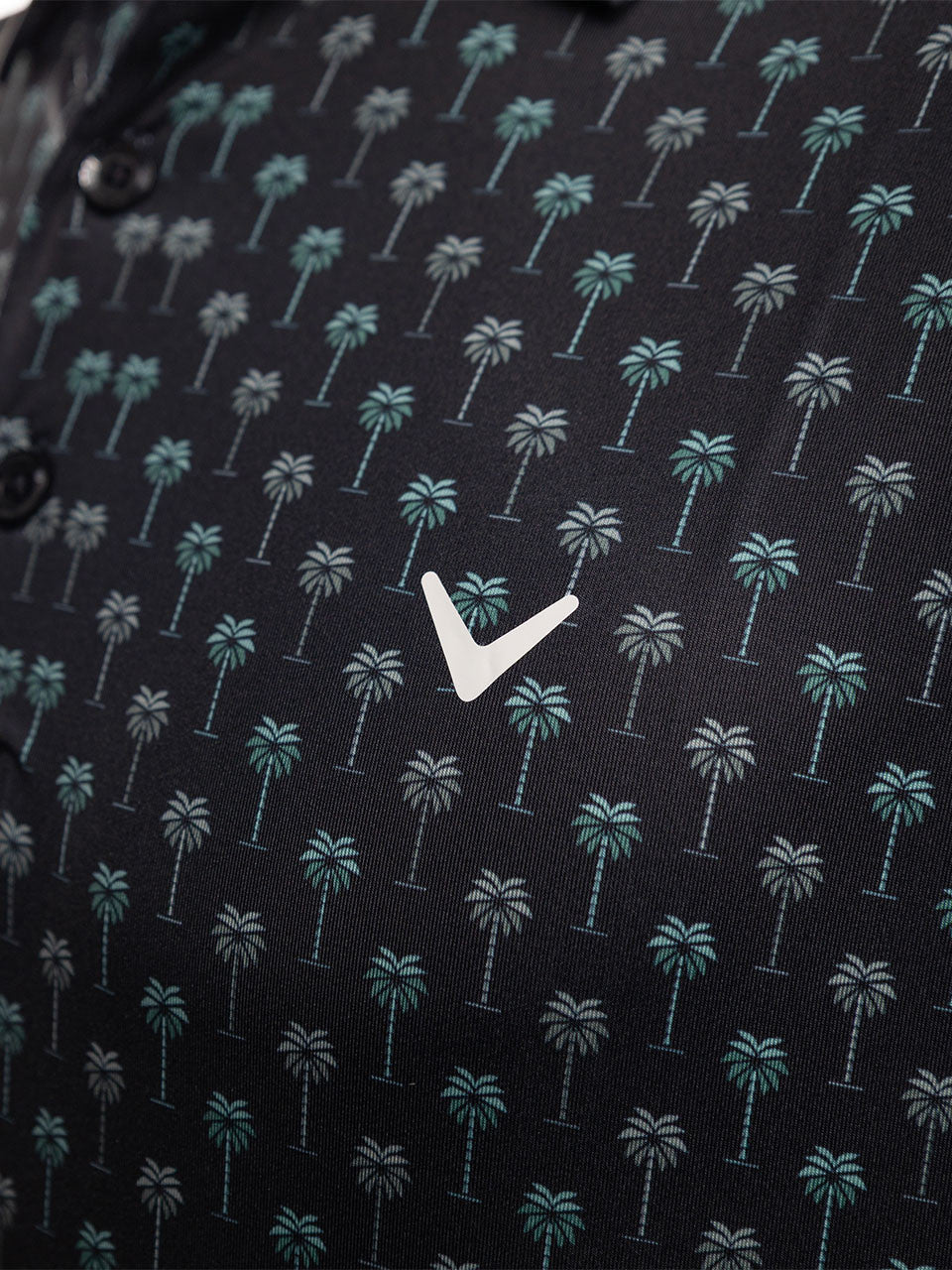Callaway Pro Spin Multi Palm Print Polo (Relaxed Fit) - Caviar