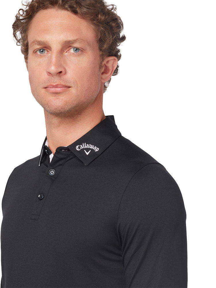 Callaway SwingTech Long Sleeve Performance Polo - Caviar
