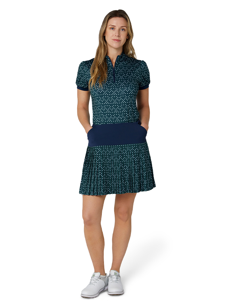 Callaway Women's Framing Geo Double Layer 16-Inch Skort - Peacoat