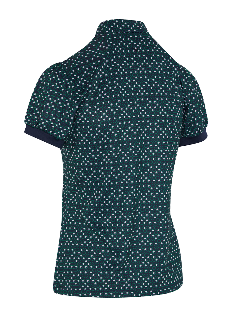 Callaway Women's Framing Geo Short Sleeve Polo - Peacoat
