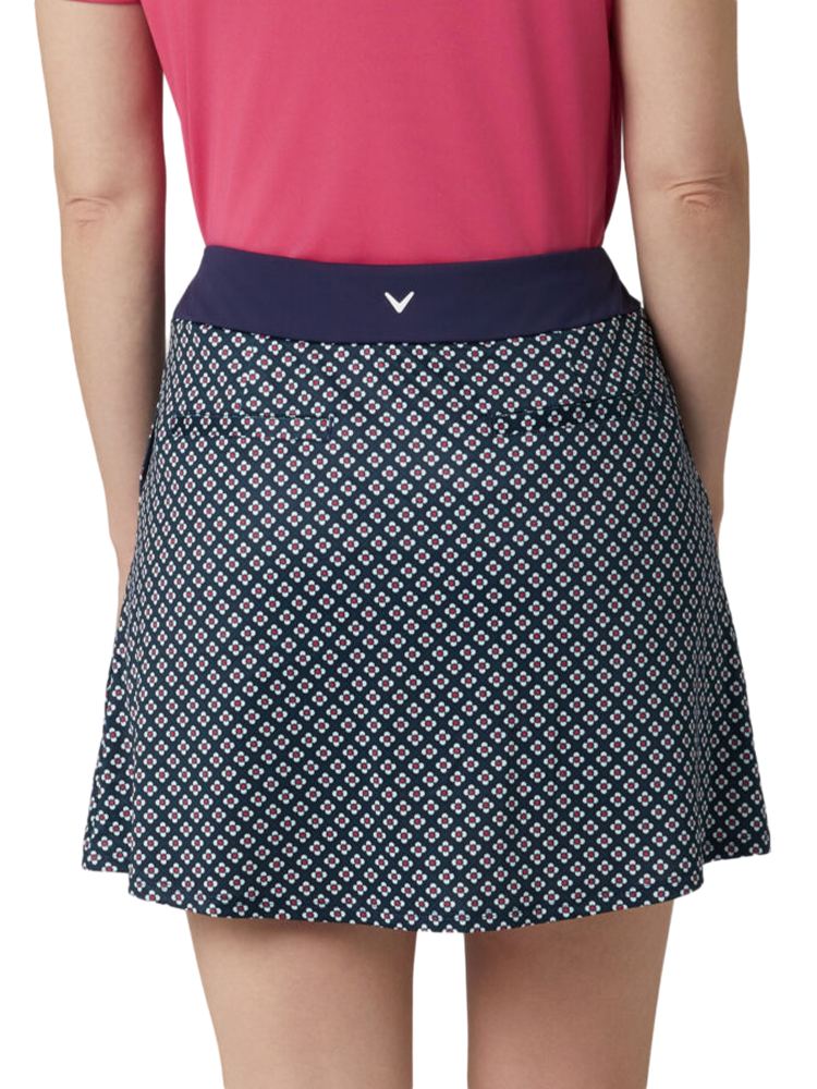 Callaway Women's Mini Geo Skort (43cm/17") - Peacoat