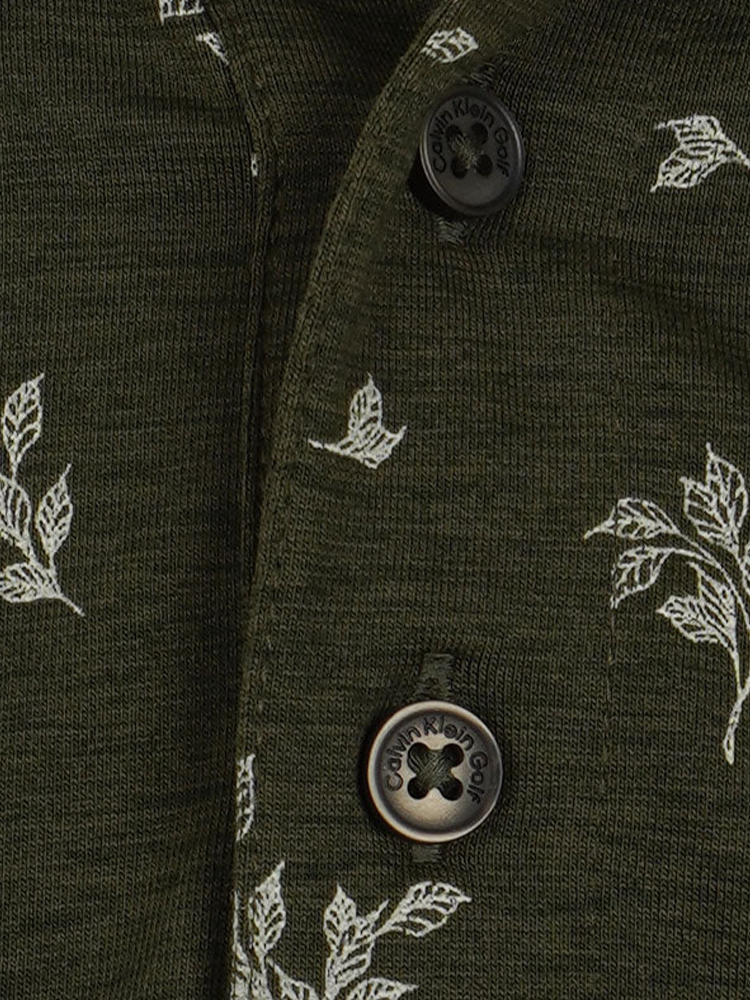 Calvin Klein Colton Printed Polo - Olive