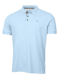 Calvin Klein Cotton Blend Quad Polo - Sky Blue