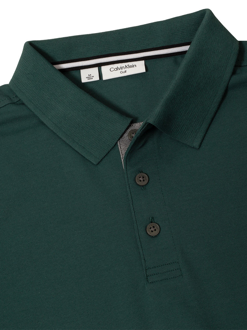 Calvin Klein Cotton Blend Quad Polo - Pine Green
