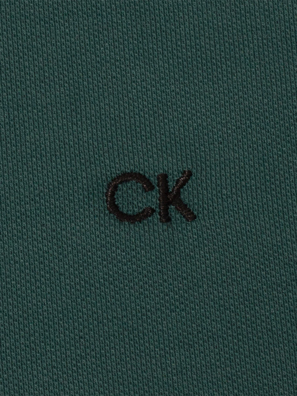 Calvin Klein Cotton Blend Quad Polo - Pine Green