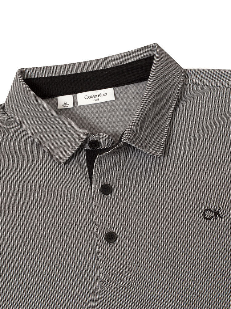 Calvin Klein Cotton Blend Uni Polo - Black Oxford