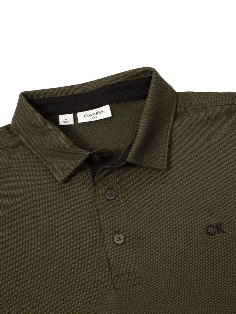 Calvin Klein Cotton Blend Uni Polo - Olive Oxford