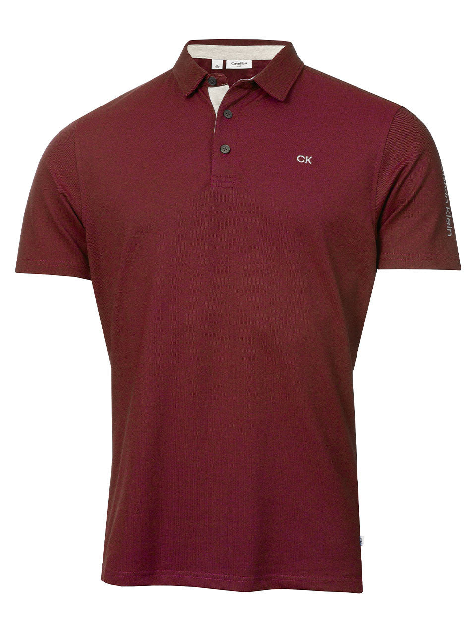 Calvin Klein Cotton Blend Uni Polo - Burgundy