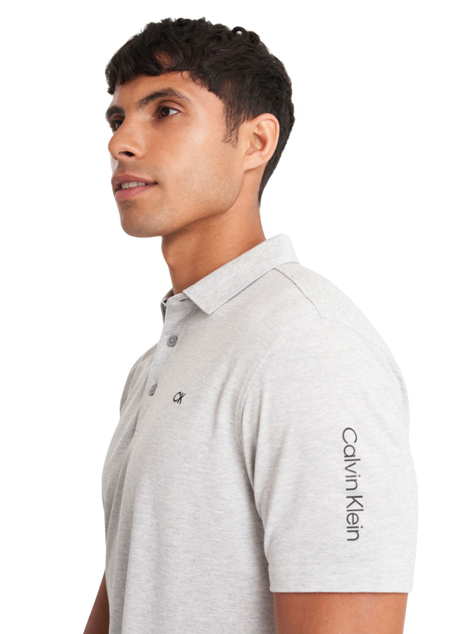 Calvin Klein Cotton Blend Uni Polo - Silver