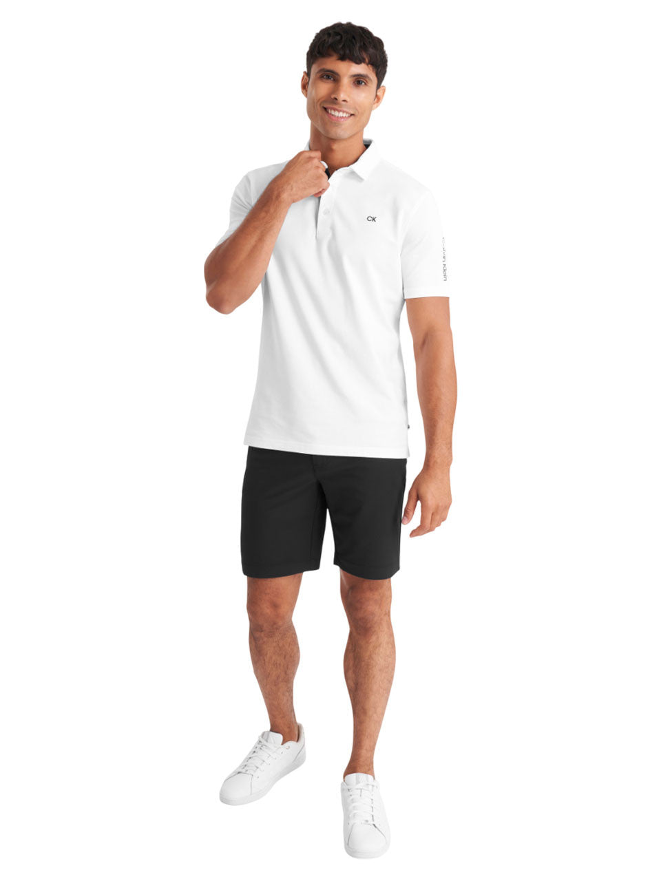 Calvin Klein Cotton Blend Uni Polo - White