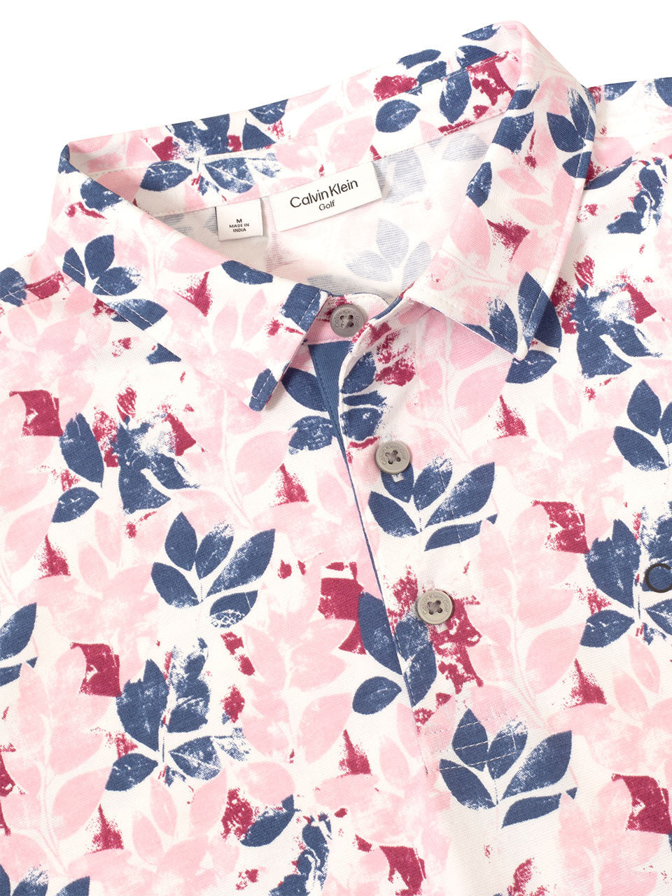 Calvin Klein Fletcher Printed Polo - Baby Pink/Denim