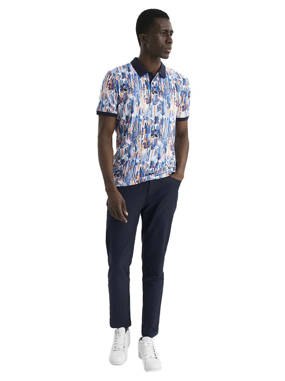 Calvin Klein Glitch Print Polo Shirt - Glitch Print