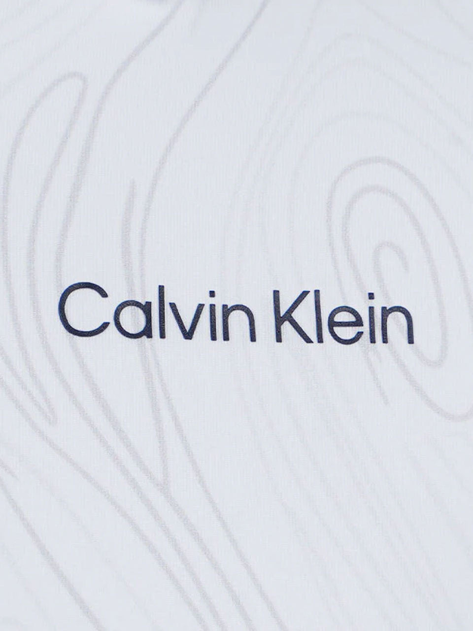 Calvin Klein Marble Print Polo Shirt - White