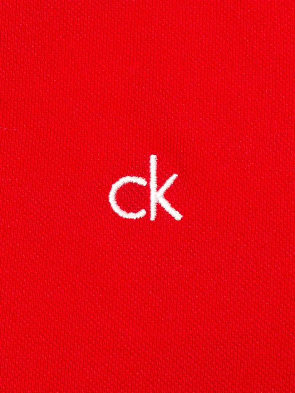 Calvin Klein Mason Cotton Blend Polo - Red
