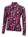 Calvin Klein Womens Dakota Quarter Zip Top - Brushstroke Print