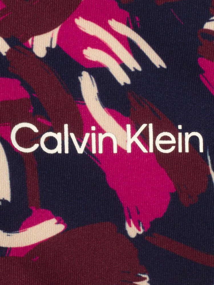 Calvin Klein Womens Dakota Quarter Zip Top - Brushstroke Print