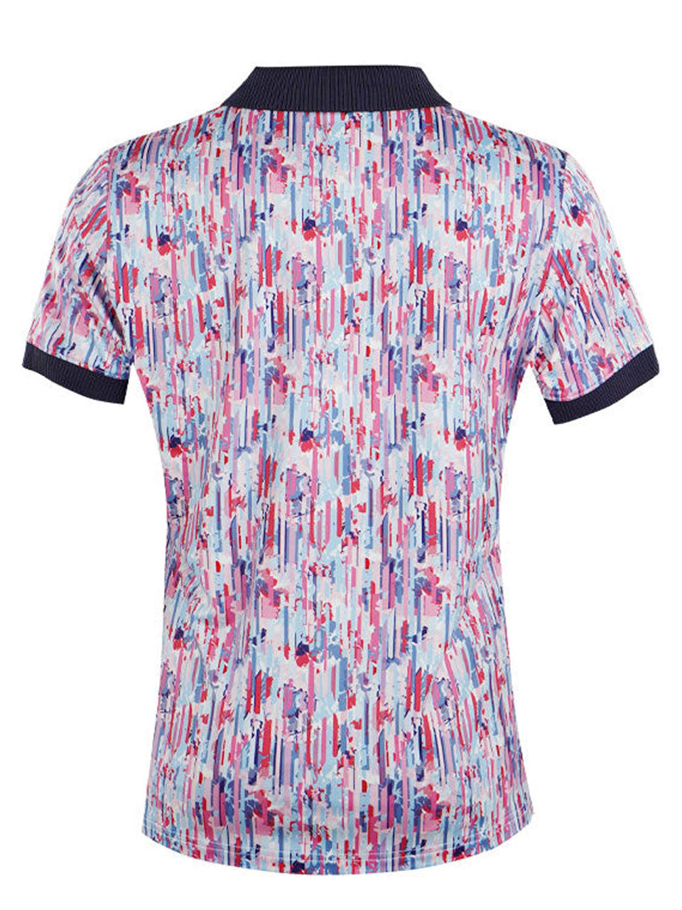 Calvin Klein Womens Glinda Printed Short Sleeve Polo - Glitch Print