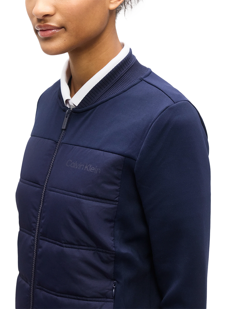 Calvin Klein Womens Hadleigh Hybrid Full Zip Jacket - Navy