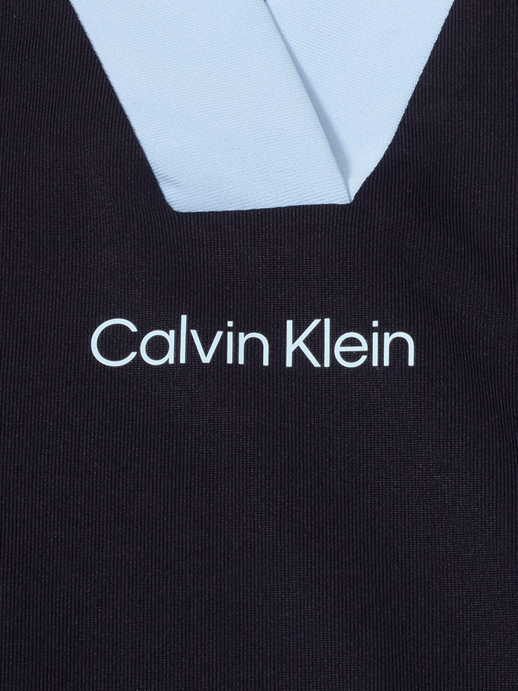 Calvin Klein Womens Juno Jersey Sleeveless Polo - Navy